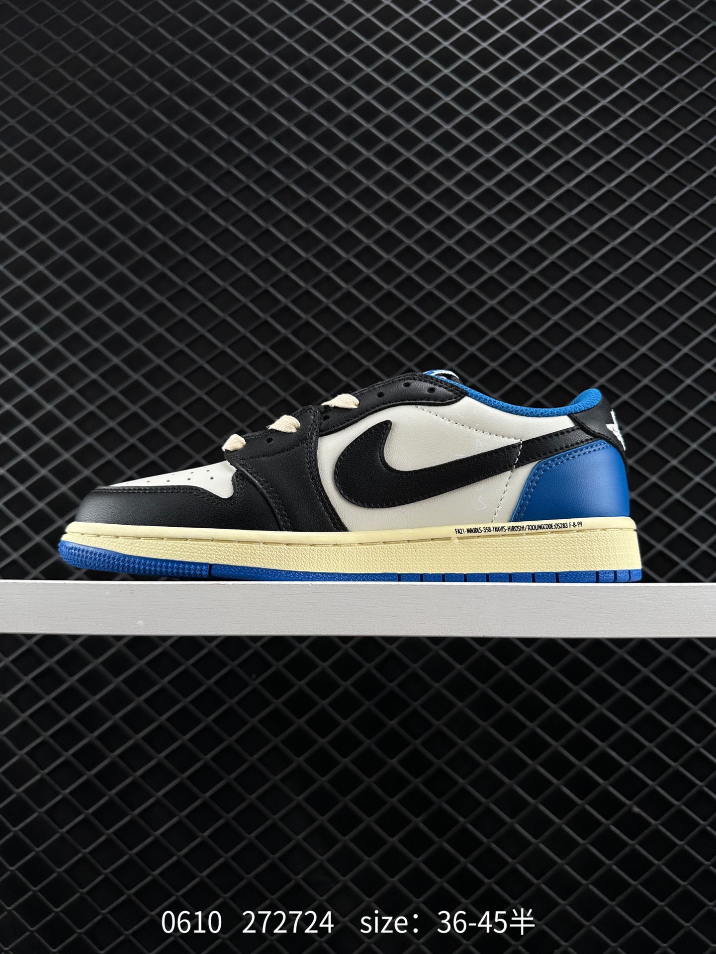 Fragment Design x Travis Scott x Nike Air Jordan 1 Low OG SP”Military Blue”